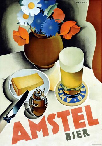 Vintage Amstel Dutch Beer Advertisement Poster A3/A4