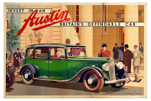 Vintage Austin British Car Advertisement Poster A3/A4