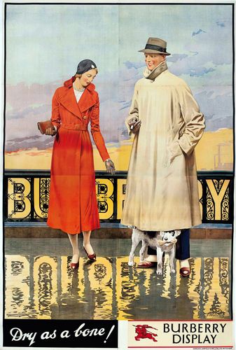 Vintage Burberry British Fashion Advertisement Poster A3/A4