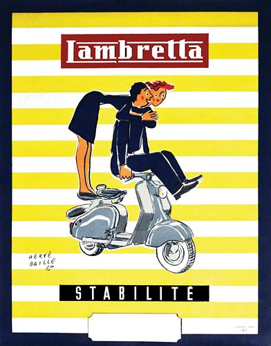Vintage Lambretta Motor Scooter Advertisement Poster A3/A4