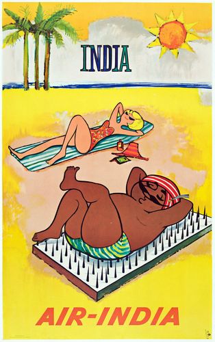 Vintage Air India Beaches In India Poster A3/A4