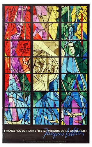 Vintage Chagall Windows Metz Cathedral Art Exhibition Poster A3/A4
