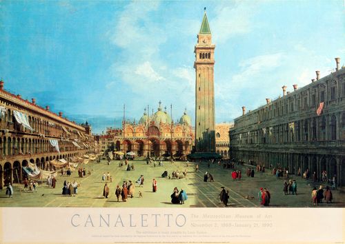 Vintage 1990 Canaletto Exhibition NYC Met Museum Poster A3/A4