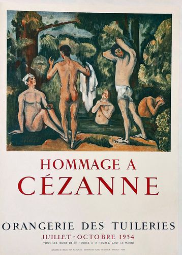 Vintage 1954 Cezanne Paris Art Exhibition Poster A3/A4