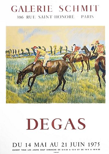 Vintage 1975 Degas Art Exhibition Paris Poster A3/A4