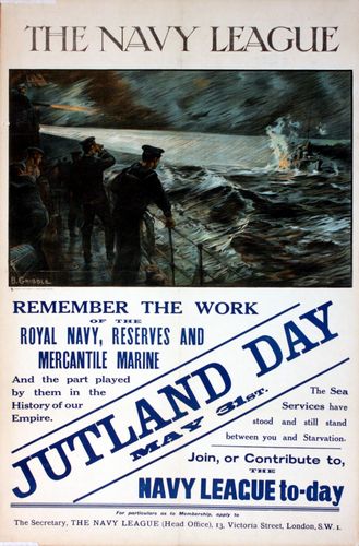 Vintage World War One Royal Navy Jutland Day Poster A3/A4