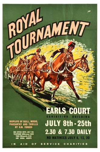 Vintage 1970's Royal Tournament British Military Poster A3/A4