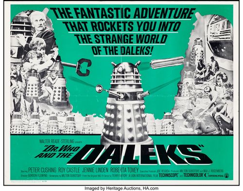 Vintage Dr Who and The Daleks Movie Poster A3/A4