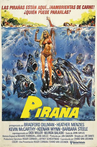 Vintage French Piranha Movie Poster A3/A4