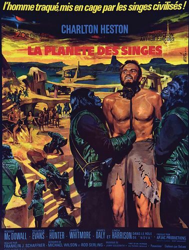 Vintage French Planet Of The Apes Movie Poster A3/A4