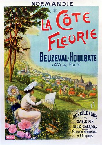 Vintage French Cote Fleurie Tourism Poster A3/A4