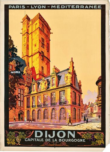 Vintage French Dijon Tourism Poster A3/A4