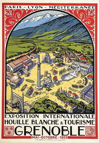 Vintage French Grenoble Tourism Poster A3/A4