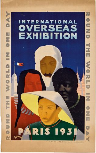 Vintage 1931 World Exhibition Paris Tourism Poster A3/A4