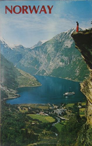 Vintage Norway Fjords Tourism Poster A3/A4