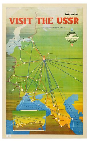 Vintage Visit The USSR Tourism Poster A3/A4