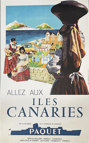 Vintage Canary Islands Tourism Poster A3/A4