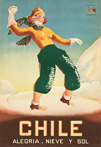 Vintage Chile Tourism Poster A3/A4