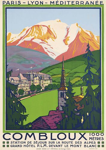 Vintage Comblaux France Tourism Movie Poster A3/A4