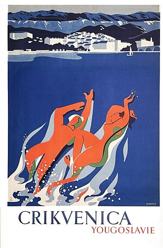 Vintage Crikvenika Yugoslavia Tourism Poster A3/A4