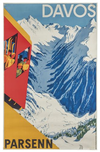 Vintage Davos Switzerland Tourism Poster A3/A4