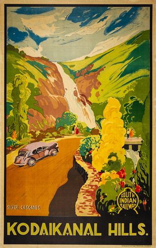 Vintage Kodaikanal Hills India Tourism Poster A3/A4