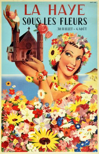 Vintage La Haye French Tourism Poster A3/A4