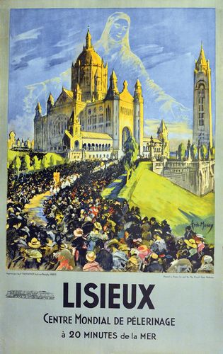 Vintage Lisieux France Tourism Poster A3/A4