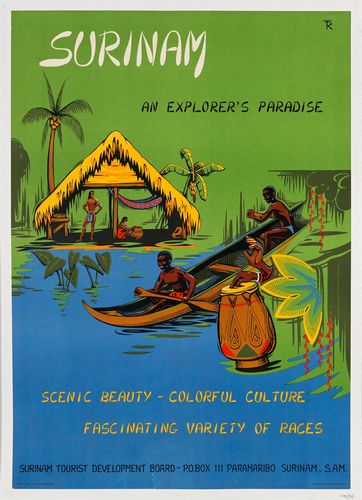 Vintage Surinam Tourism Poster A3/A4