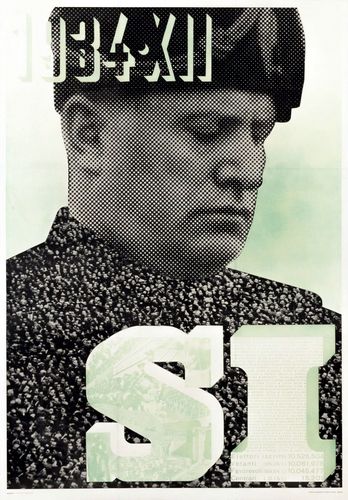 Vintage Mussolini Election Poster A3/A4
