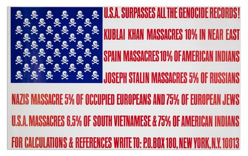 Vintage Genocide Committed by USA Poster A3/A4