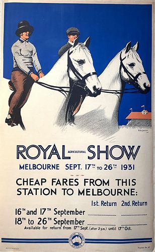 Vintage 1931 Melbourne Royal Show Poster A3/A4