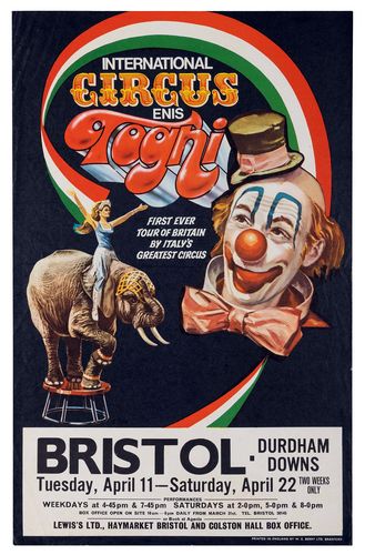 Vintage Togni Circus Bristol Performance Poster A3/A4