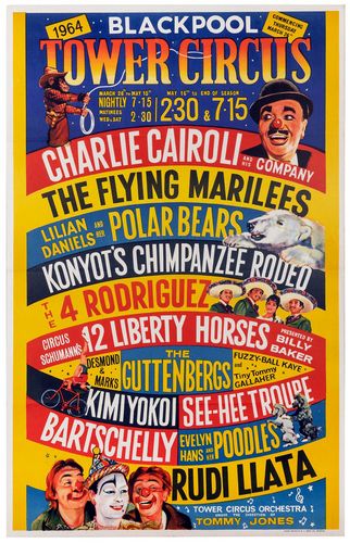 Vintage Charlie Cairoli Blackpool Circus Poster A3/A4