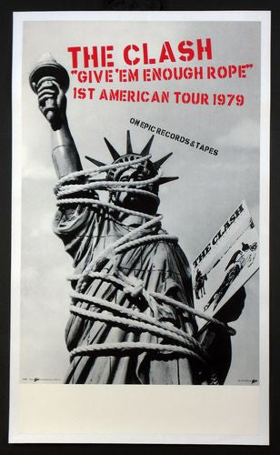 Vintage 1979 The Clash Give Em Enough Rope USA Tour Poster A3/A4