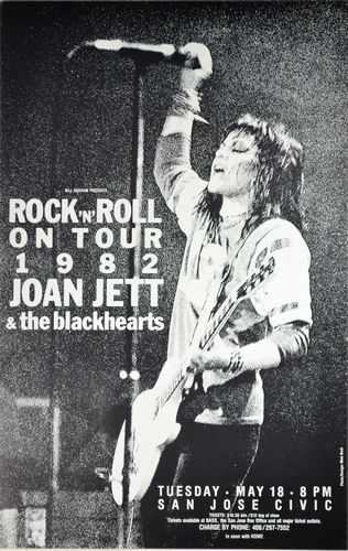 Vintage 1982 Joan Jett and The Blackhearts Concert Poster A3/A4