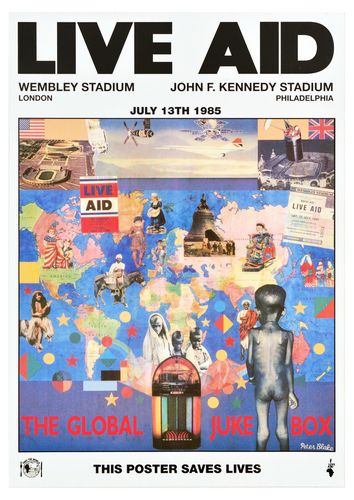Vintage 1985 Live Aid Concert Poster A3/A4