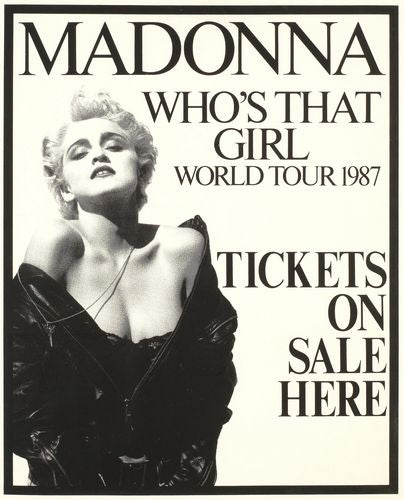 Vintage 1987 Madonna Who's That Girl Tour Concert Poster A3/A4