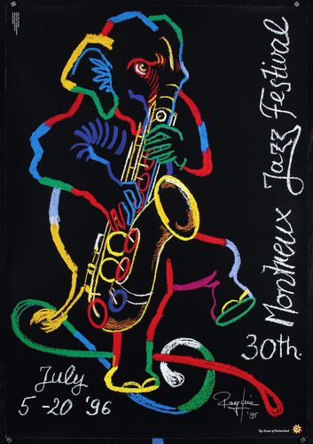 Vintage 1996 Montreaux Jazz Festival Poster A3/A4