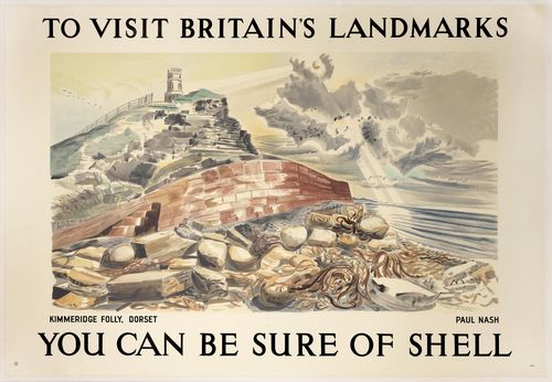 Vintage Shell Britain Kimmeridge Dorset Poster A3/A4