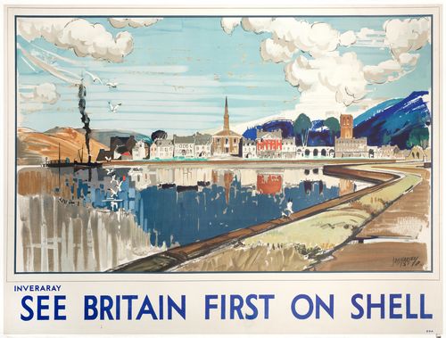 Vintage Shell Britain Inverary Poster A3/A4