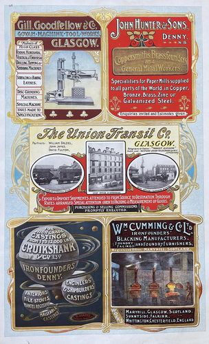 Vintage Early 20th Century Glasgow Tool Works Promotional Poster A3/A4