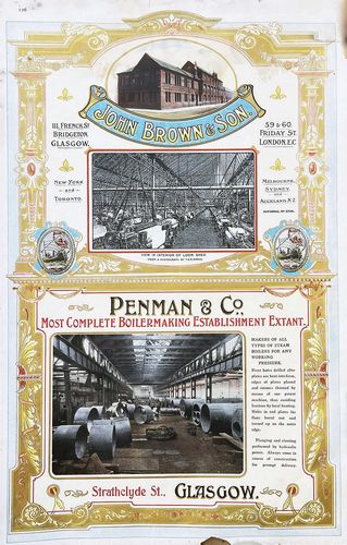 Vintage Early 20th Century  Glasgow Boiler Works Promotional Poster A3/A4