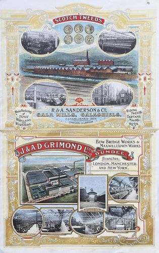 Vintage Early 20th Century Galashiels Tweed Factory Promotional Poster A3/A4