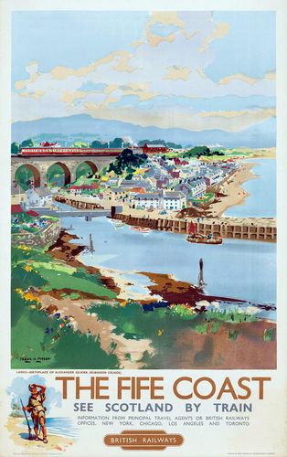 Vintage British Rail Fife Coast Railway Poster A3/A4