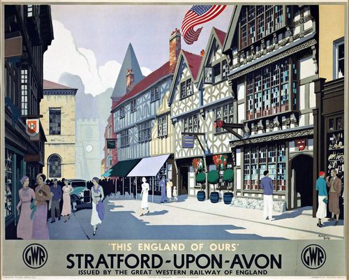 Vintage GWR Stratford Upon Avon Railway Poster A3/A4