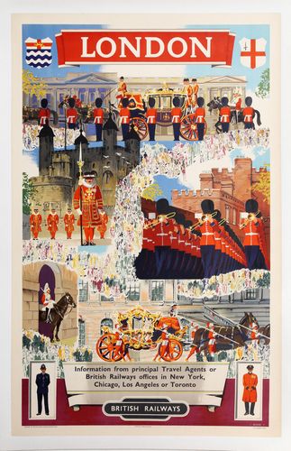 Vintage British Rail Royal London Railway Poster A3/A4