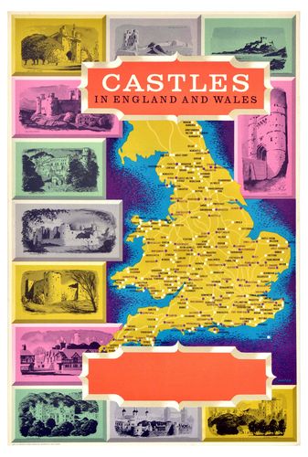 Vintage British Rail Castles of Britain Railway Poster A3/A4