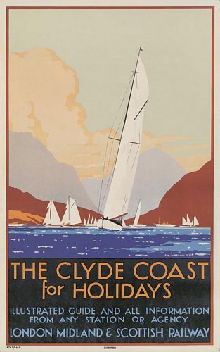 Vintage LMS Clyde Coast Railway Poster A3/A4