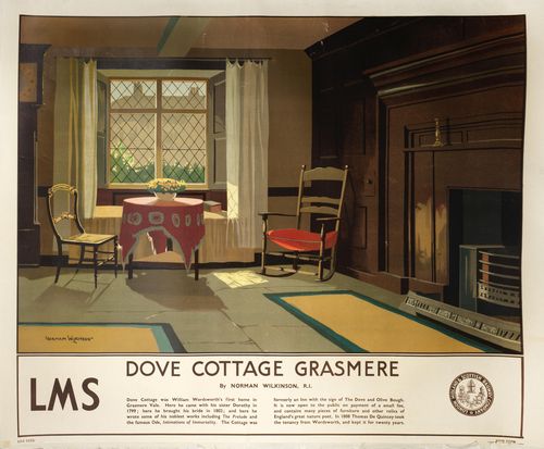 Vintage LMS Dove Cottage Grasmere Lake District Railway Poster A3/A4